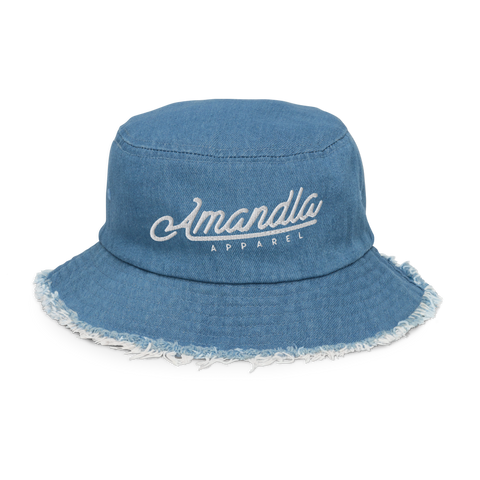 AA Essential Distressed Light Denim Bucket Hat