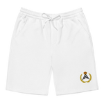 Classic Logo Men's Fleece Shorts - White