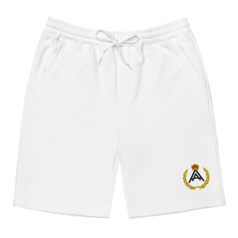 Classic Logo Men's Fleece Shorts - White