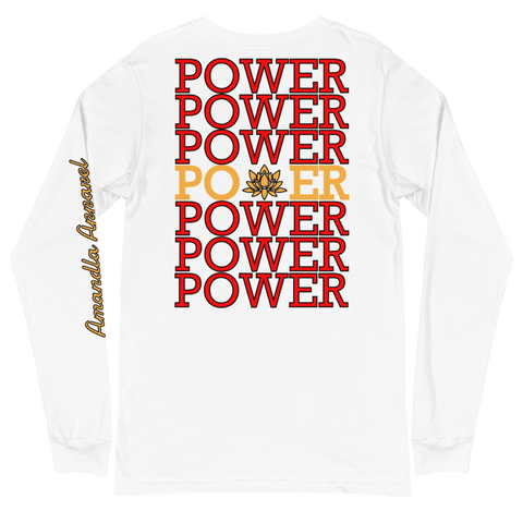 POWER STATEMENT Long Sleeve Tee - White